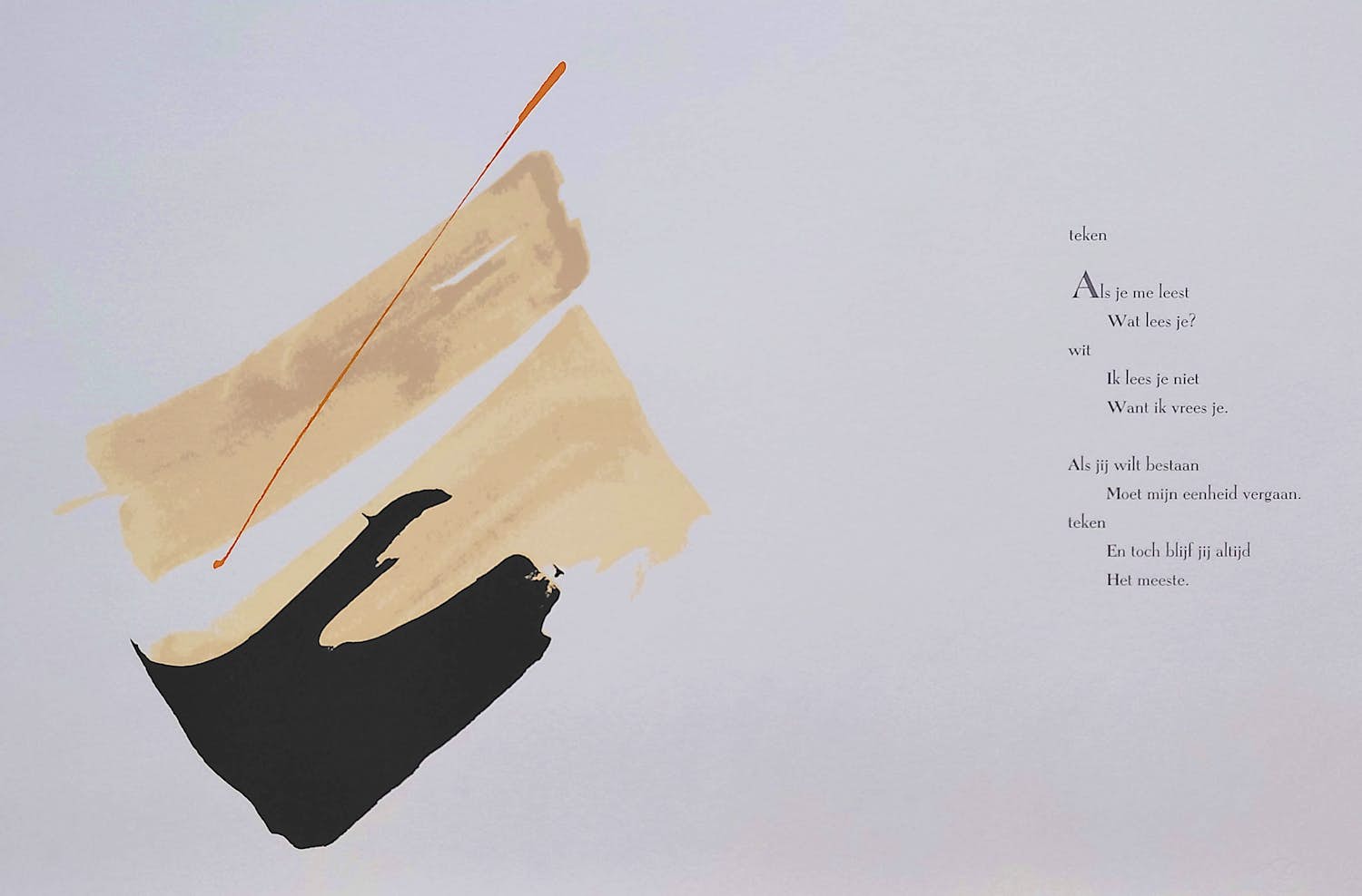 Arty Grimm - Cees Nooteboom - Tekens tegen het wit, tekst + zeefdruk kopen? Bied vanaf 75!