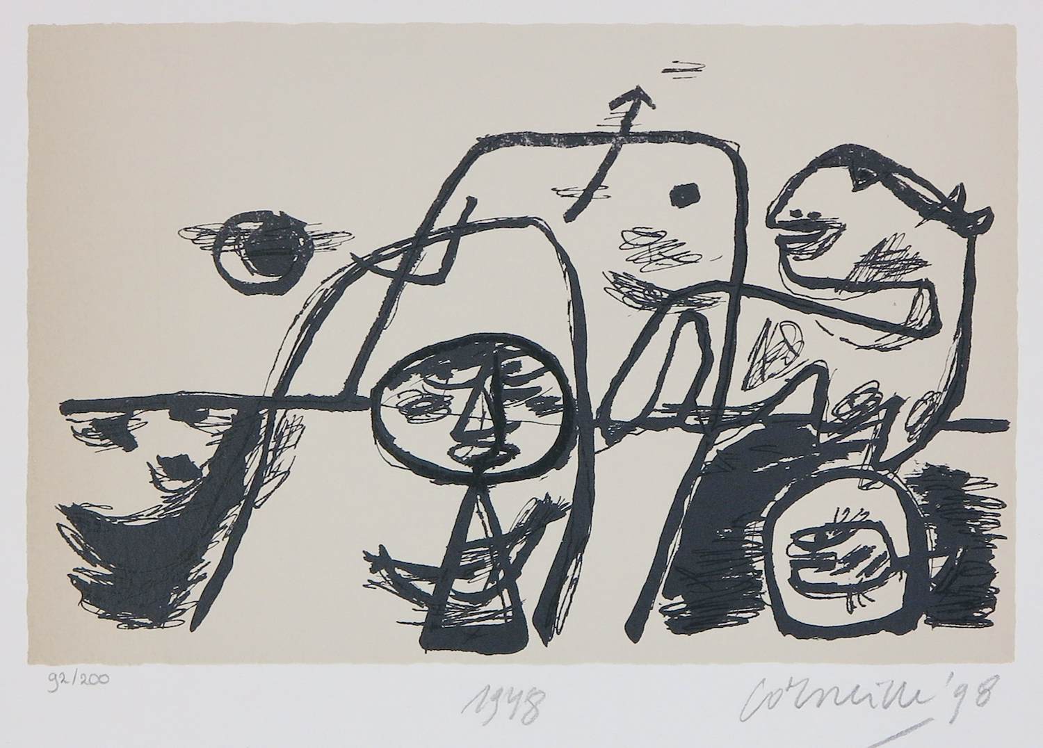 Corneille - Litho, 1948 verkocht voor € 120!