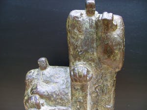 Brons (Onbekend) - Zeer bijzonder zwaar bronzen beeld. kopen? Bied vanaf 750!