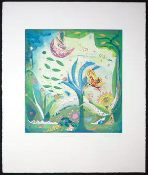 Elfriede Otto - Farbradierung, Geheimnisvoller Garten kopen? Bied vanaf 35!