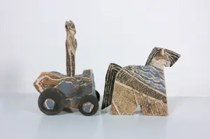 Antoinette Lanser - Keramiek, Koets met Koningspaar kopen? Bied vanaf 100!