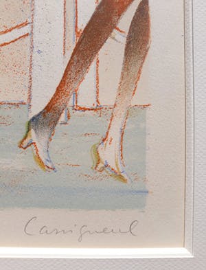 Jean Pierre Cassigneul - Au bord de la mer à Deauville, litho (prachtig ingelijst) kopen? Bied vanaf 475!