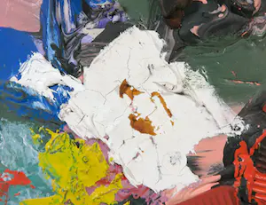 Jan G. Elburg - Olieverf en assemblage op board, Abstracte compositie - Ingelijst kopen? Bied vanaf 1000!