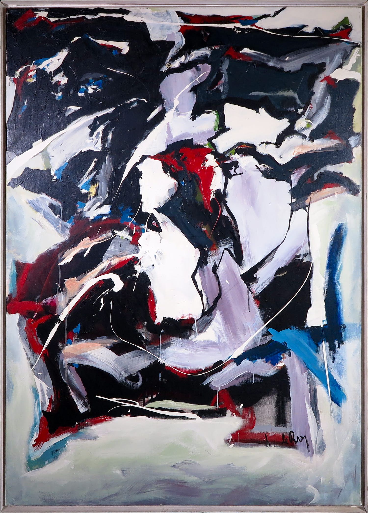 Han le Roy - Acryl op doek, Zwier - Ingelijst (Zeer groot) verkocht voor € 200!