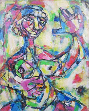 Christine Spierings - Olieverf op doek, Zonder titel (Groot) kopen? Bied vanaf 1!