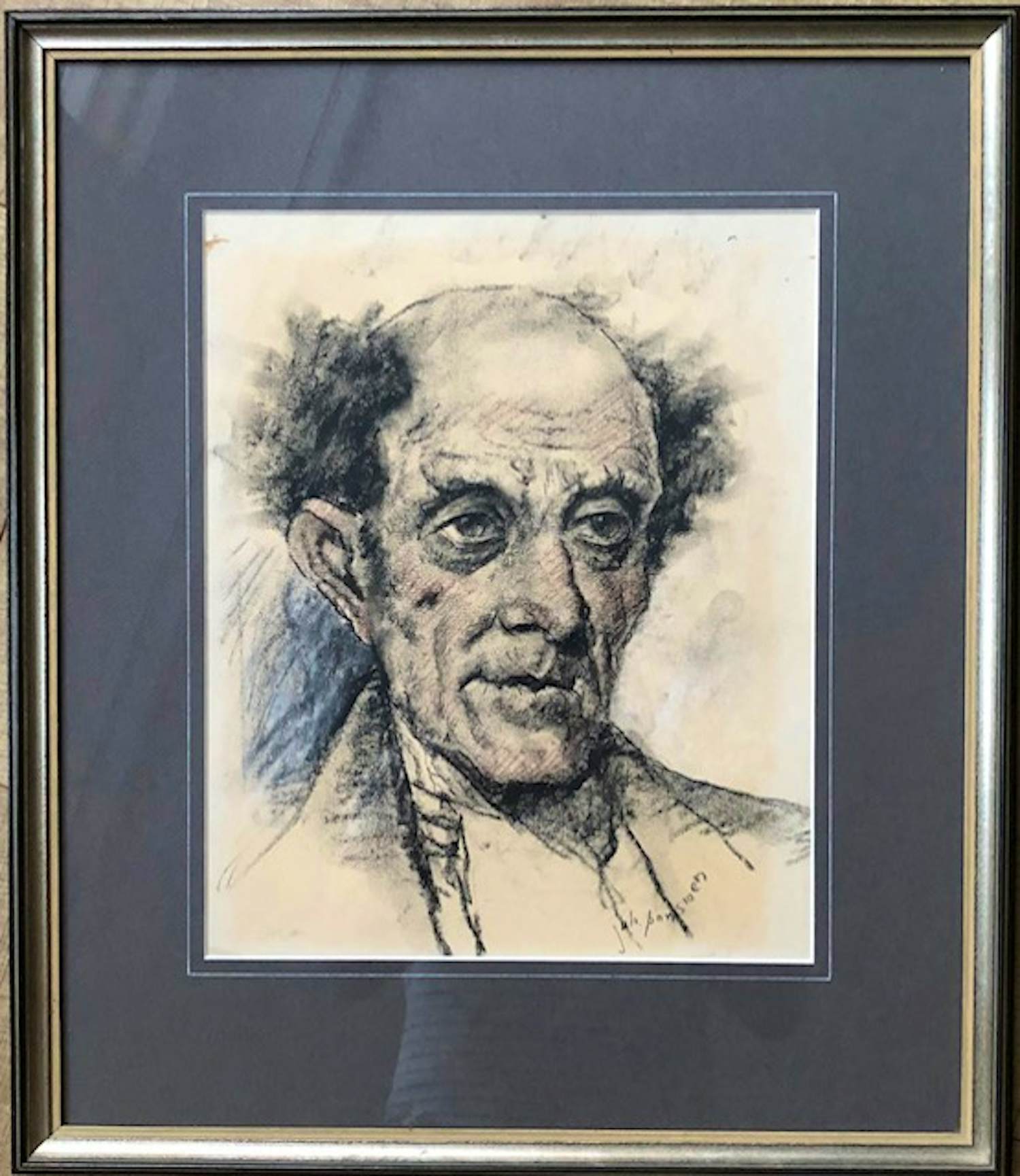 Johan Ponsioen - Portret Koos van Elk - Gemengde Techniek kopen? Bied vanaf 275!