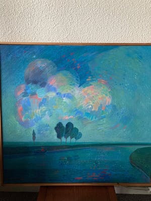 Dirk Breed - Landschap met boompjes kopen? Bied vanaf 1500!