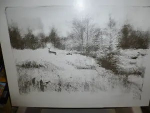 AcheterRien Poortvliet - Hert in het veld gespot.? Enchérissez de 4!