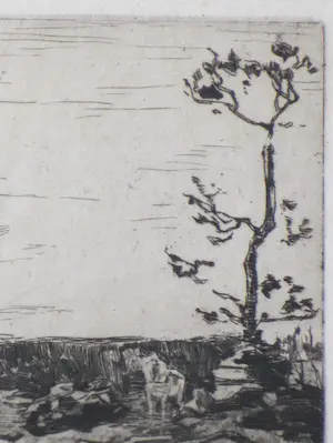 Willem de Zwart - Hakhout laden - Ets kopen? Bied vanaf 60!