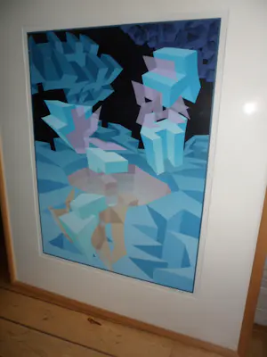 Hans Klaui - Geometrisch abstracte , zeefdruk kopen? Bied vanaf 40!