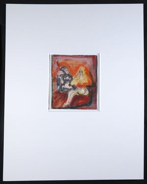 Luis Filcer - Aquarel en krijttekening, Vrouw XV kopen? Bied vanaf 50!