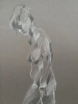 Hen Euverman - staand naakt uit de jaren '80 kopen? Bied vanaf 20!