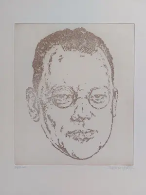 Herman Gordijn - Aquatint 'Menno ter Braak' kaufen? Bieten Sie von 120!