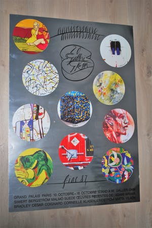 Jef Diederen - Bord Ø 34 cm +7 Cobra boeken +affiche met zeefdruk Corneille Lindström e.a. kopen? Bied vanaf 60!