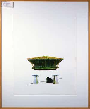 Claudia Wissmann - Zeefdruk, Floating House - Ingelijst (Groot) verkocht voor € 50!