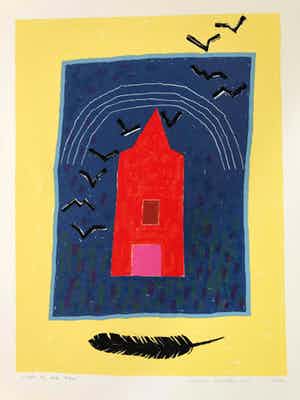 Harrie Gerritz - Vogels bij rode toren verkocht voor € 45!