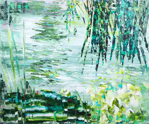 Joëlle Kem Lika - Acryl op doek, Mes Nymphéas 52 (met ophangsysteem) verkauft für € 280!