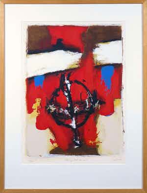 Hans Vanhorck - Zeefdruk, The symbol remains - Ingelijst verkocht voor € 55!