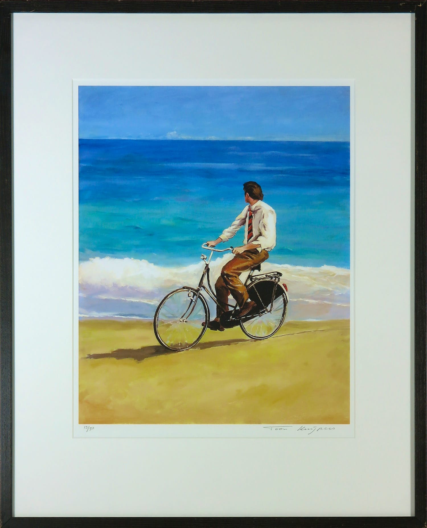 Toon Kuijpers - Giclée, Beach Ride - Ingelijst kopen? Bied vanaf 40!