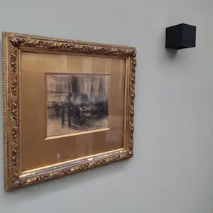 Jakob Smits - Gesigneerde houtskool tekening - Vrouw bij bed kopen? Bied vanaf 150!