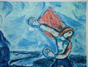 AcheterMarc Chagall - Lovers over Paris - Lithografie - 1985? Enchérissez de 300!