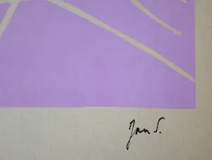 Jan Saverys - Composition abstrait - 1952 - Originele zeefdruk gesigneerd kopen? Bied vanaf 80!