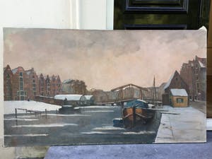 Claas Prins - C3890-3 - Winter aan de Amstel te Amsterdam kopen? Bied vanaf 350!