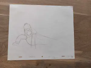 Matt Groening - originele productietekening The Simpsons, Homer, ingelijst + Certificaat kopen? Bied vanaf 90!