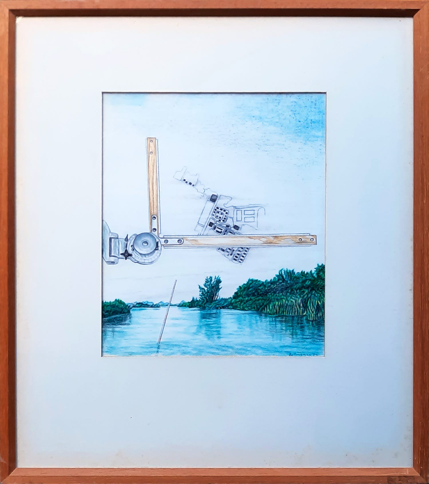 Rein van Briemen - 'Uitzetten' - pastel op papier - 22341 verkocht voor € 55!