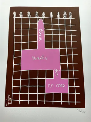 Joost van der Toorn - "Time waits for no one". Grafiek, very limited edition, handgesigneerd kopen? Bied vanaf 75!