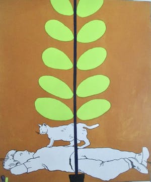 Reinier Lucassen - Litho "Boy and Cat" kopen? Bied vanaf 100!
