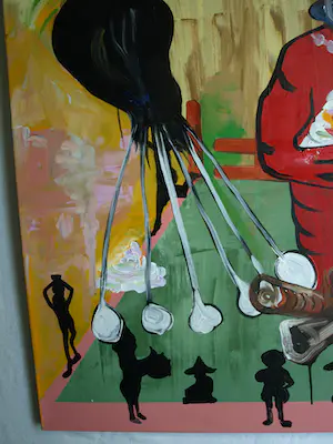 Joop Stoop - Olieverf op doek, Man met Raaf – 100 x 80 cm kopen? Bied vanaf 50!