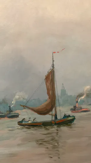 Martin van Waning - Gezicht op Dordrecht kopen? Bied vanaf 1250!