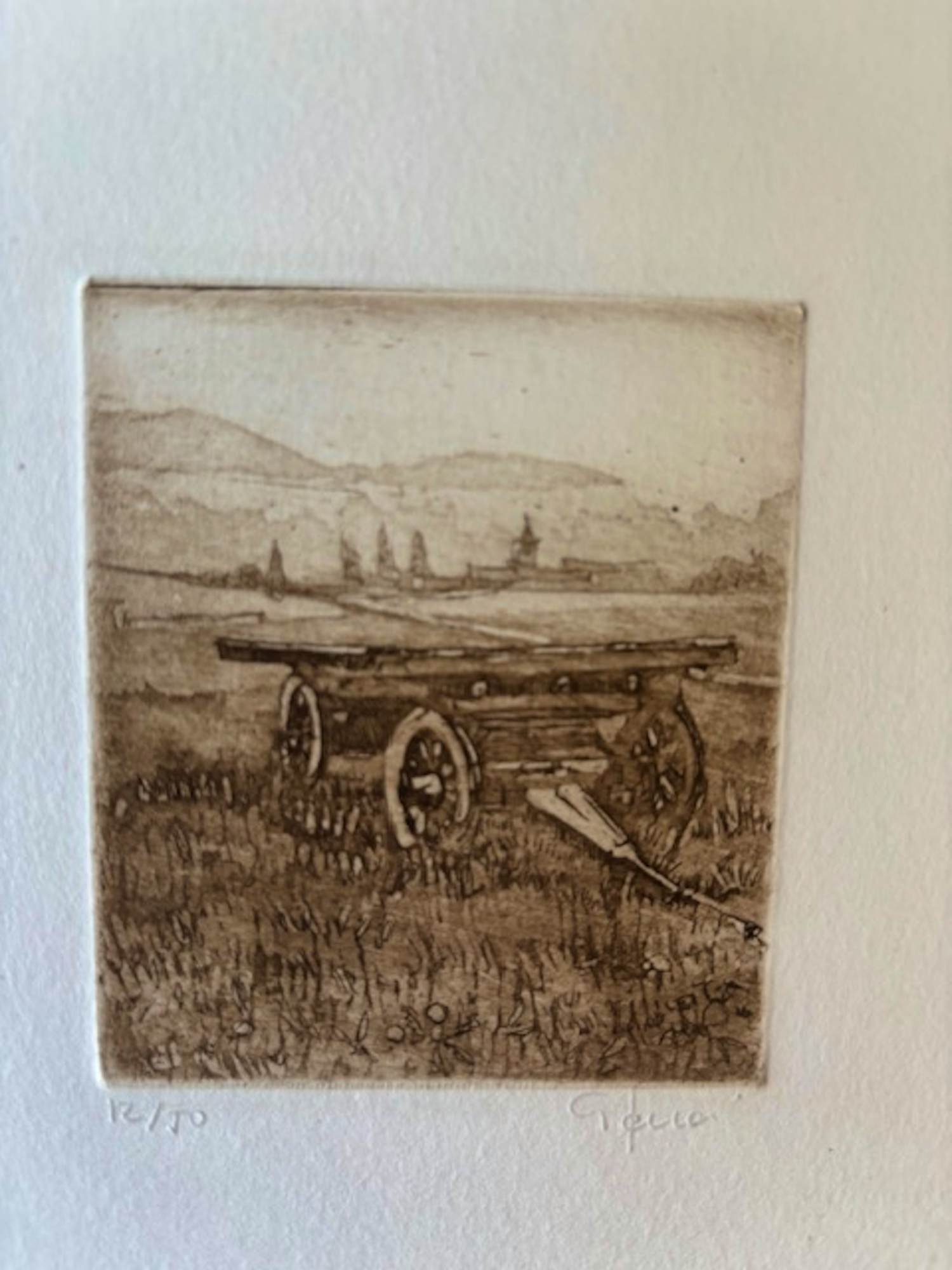 AcheterGiorgio Ferrari - Boerenwagen in berglandschap? Enchérissez de 20!