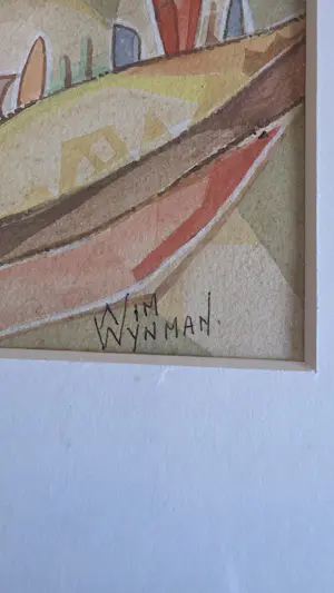 Wim Wijnman - Geometrisch Landschap kopen? Bied vanaf 250!