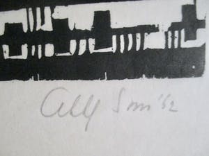 Akke Sins - Houtsnede "Boten" uit kleine oplage kopen? Bied vanaf 60!