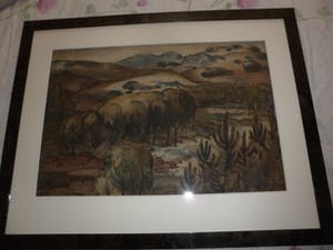 Willem Klijn - Aquarel. "Duinlandschap" . kopen? Bied vanaf 45!