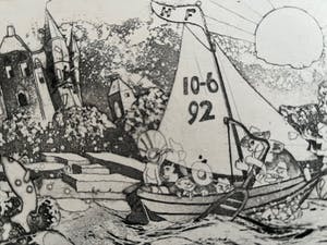 Jan Prins - Twee etsen uit 1992 kopen? Bied vanaf 40!