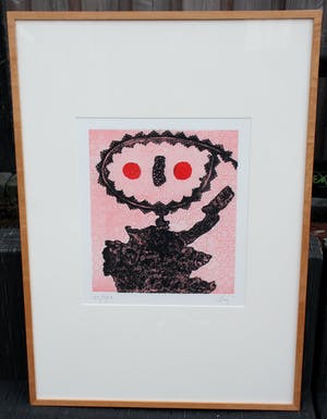 Enrico Baj - ingelijste ets: Louis XIV dit le Grand Dauphin - 1967 (mooie houten lijst) kopen? Bied vanaf 199!