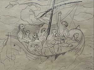 Jan Schoonhoven - JEZUS IN HET SCHIP SLAPENDE III kopen? Bied vanaf 395!