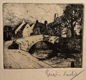 Eugene Lucker - Met Lücker naar Brugge - vijf etsen en twee aquatinten kopen? Bied vanaf 75!