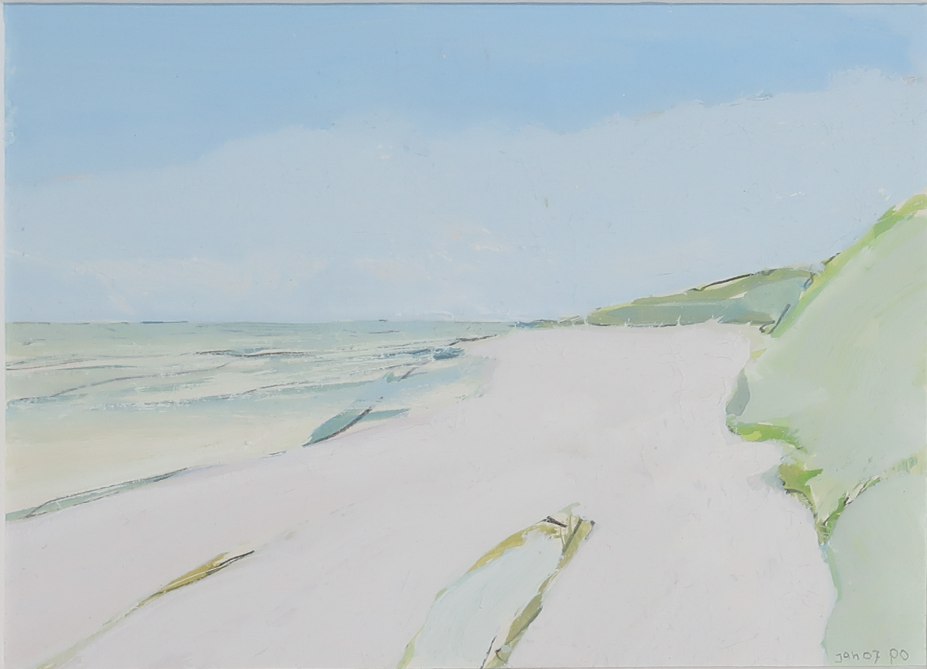 Paul Overhaus - Olieverf op papier, Duin landschap - Ingelijst kopen? Bied vanaf 60!