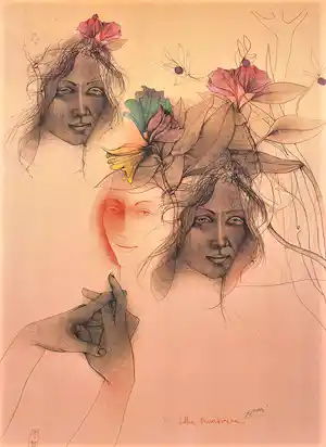 Bruno Bruni - Kleurenoffset-litho DELLA PRIMAVERA Handgesigneerd/GROOT!! verkauft für € 40!
