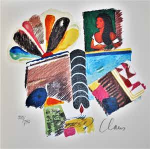 Hugo Claus - Kleurenlitho plus 3 Cobra boeken verkocht voor € 95!