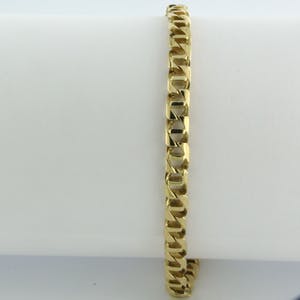 14k geel gouden schakelarmband  - 18,5 cm lang kopen? Bied vanaf 500!