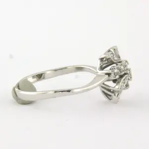 14k witgouden ring met briljant geslepen diamant tot. 0.15ct - ringmaat 16.5(52) kopen? Bied vanaf 250!