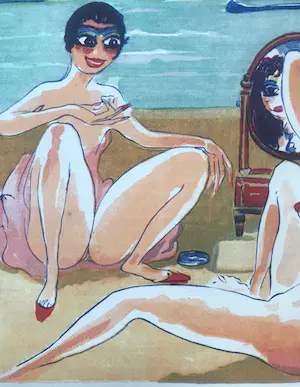 Kees van Dongen - Houtgravure : ' La terrasse sur Nil', 1001 nacht,1955. kopen? Bied vanaf 25!