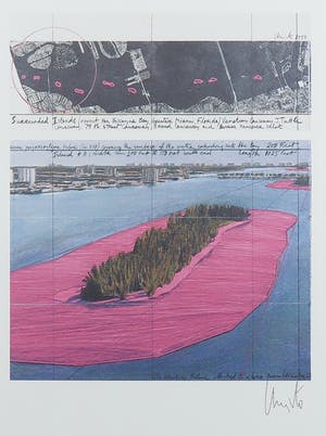 Christo - Gesigneerd exemplaar Surrounded Islands - Ingelijst kopen? Bied vanaf 1!