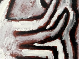 Michael Winkel - acrylverf op paneel - 'Verdeelde ik-functie' - 1985 kopen? Bied vanaf 1!