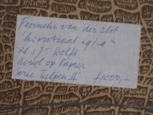 Fenneke van der Elst - GROOT Acrylverf / papier Schilderij "Tulpen" gesigneerd en fraai gelijst kopen? Bied vanaf 10!